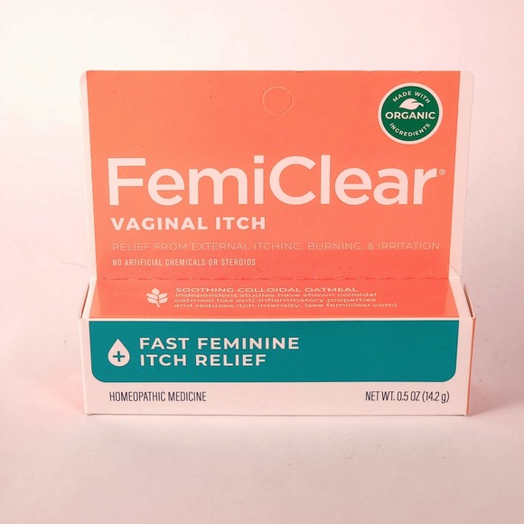 2 FemiClear Vaginal Itch Relief .5oz Organic Colloidal Oatmeal Homeopathic 9/25+ - Picture 2 of 6